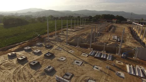 construcción de una casa de campo