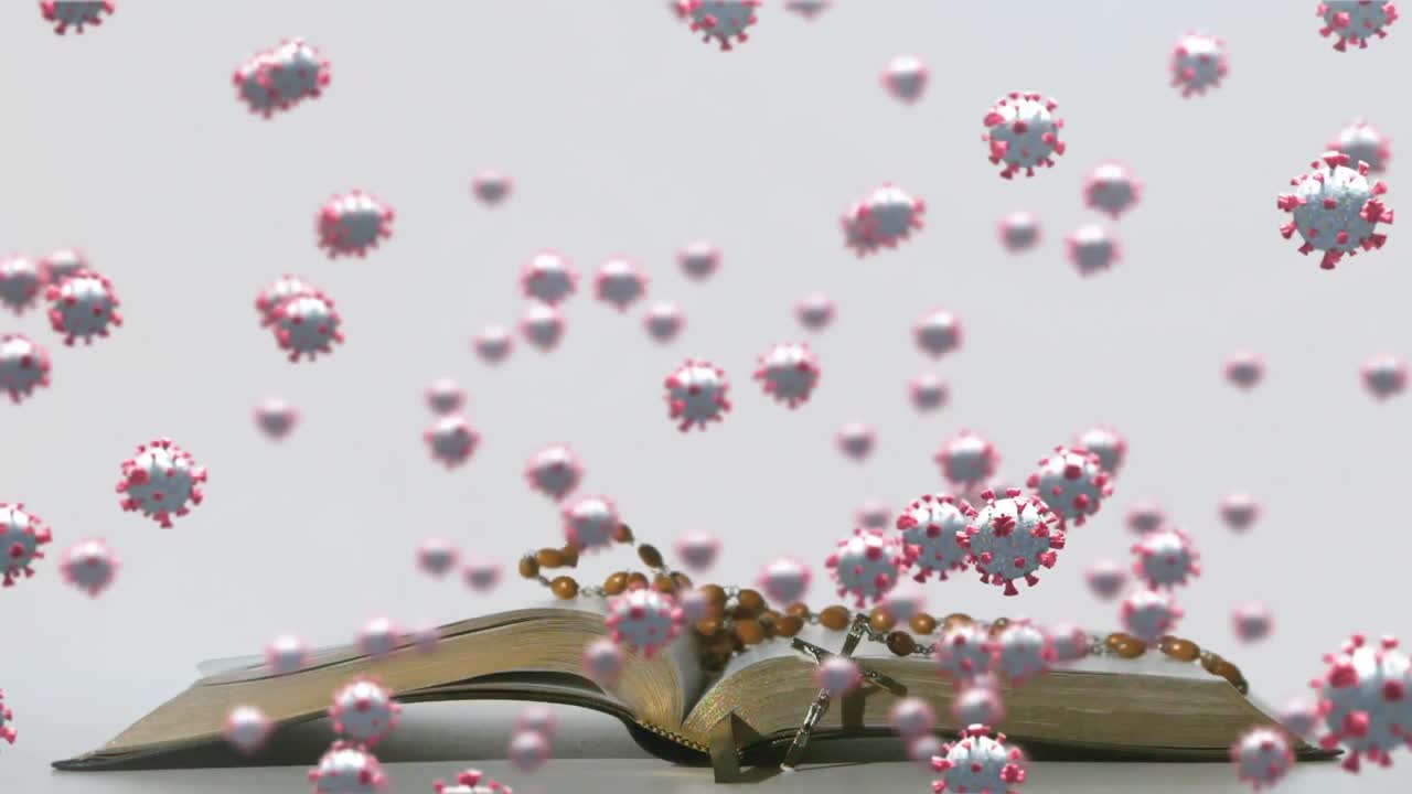 코로나19 세포가 성경에 대한  ⁇ 주기도를 반대하고 있습니다.