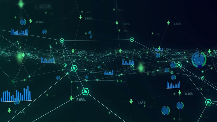 Animation of statistics recording over network of connections