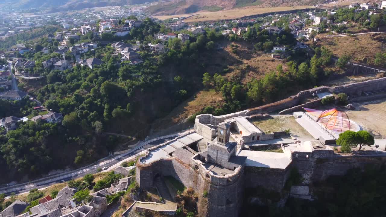 Vista aerea di un castello storico