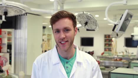 medical student smiling at the camera