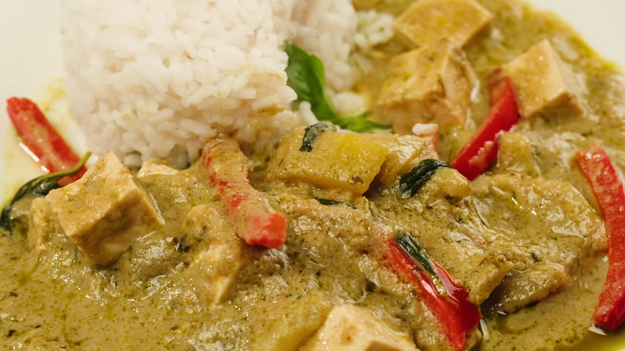 Green Curry with Tofu and Rice