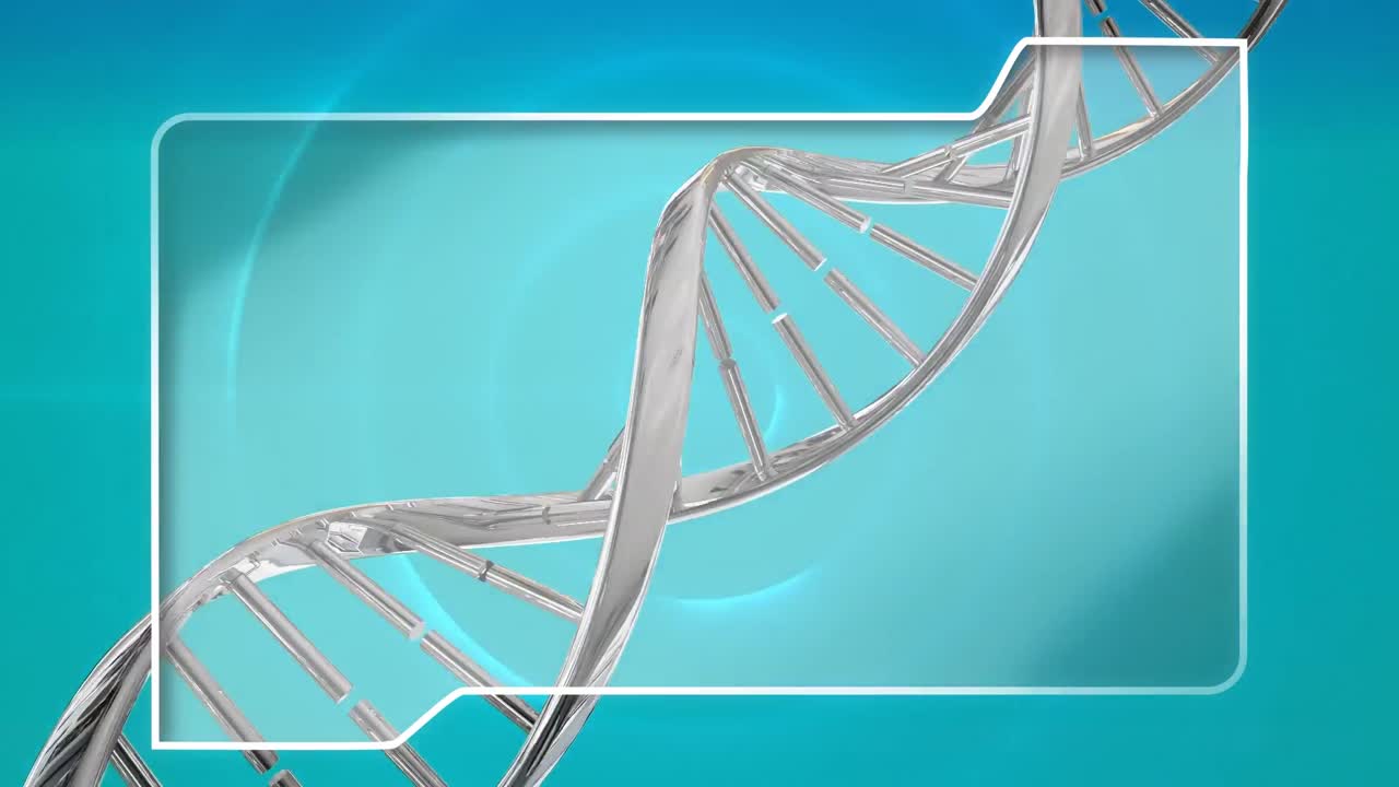 animación del procesamiento de datos y cadena de adn