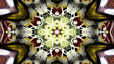 abstrakcyjny pędzel farbowy atrament gładki koncept symetryczny wzór ozdobny dekoracyjny ruch kaleidoskopowy kształt okręgu geometrycznego i gwiazd