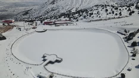 skiing area overhead view