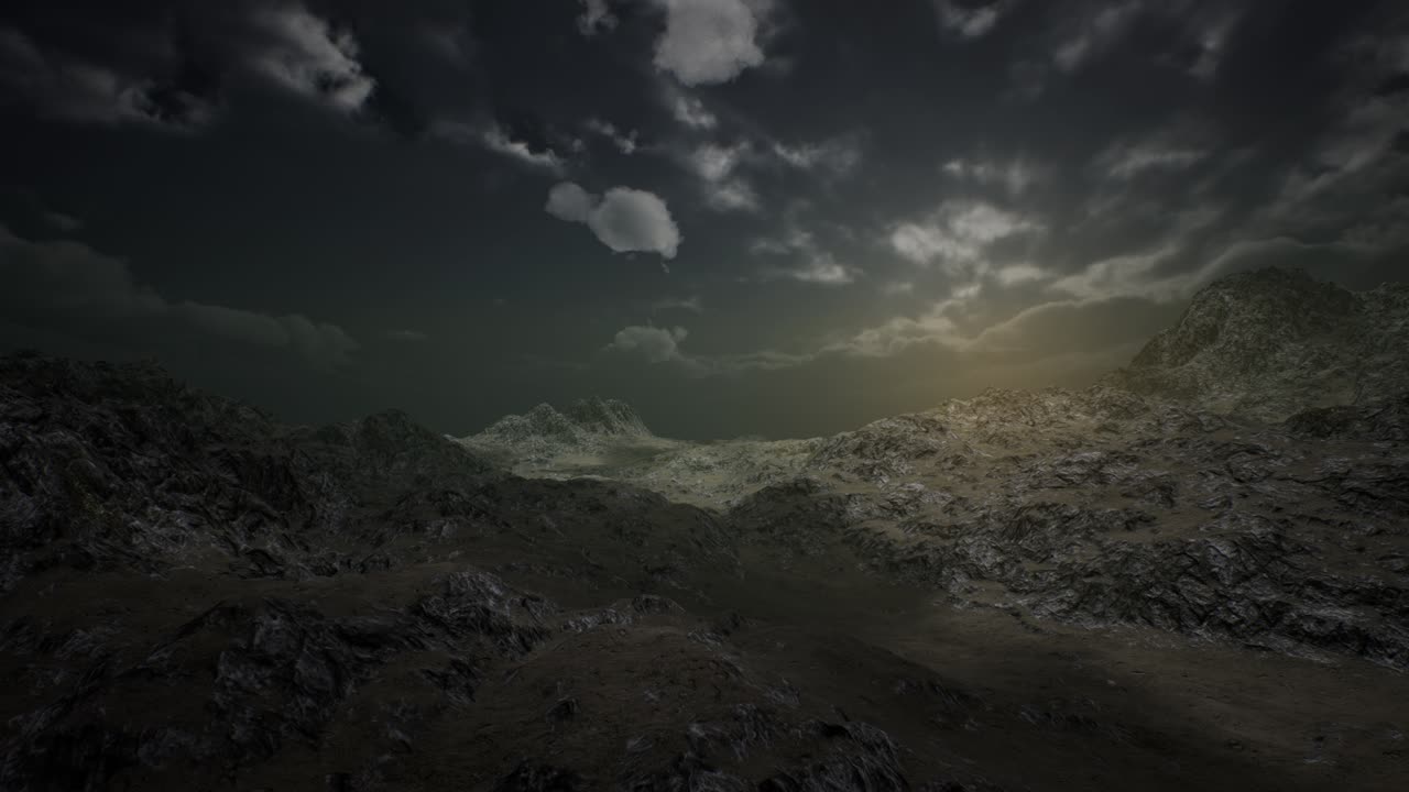 vista desde la montaña en una tormenta