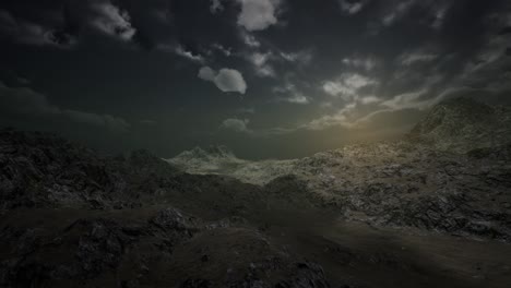 vista desde la montaña en una tormenta