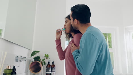 Love,-health-and-couple-brushing-teeth