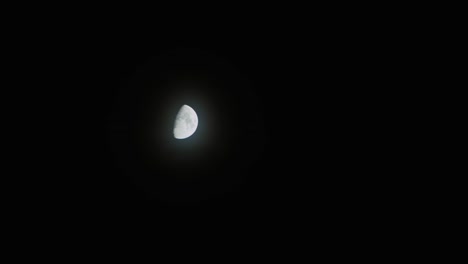 a realtime shot of the moon at night