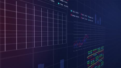 Animation-Von-Finanzdiagrammen-Und--daten-Auf-Schwarzem-Hintergrund