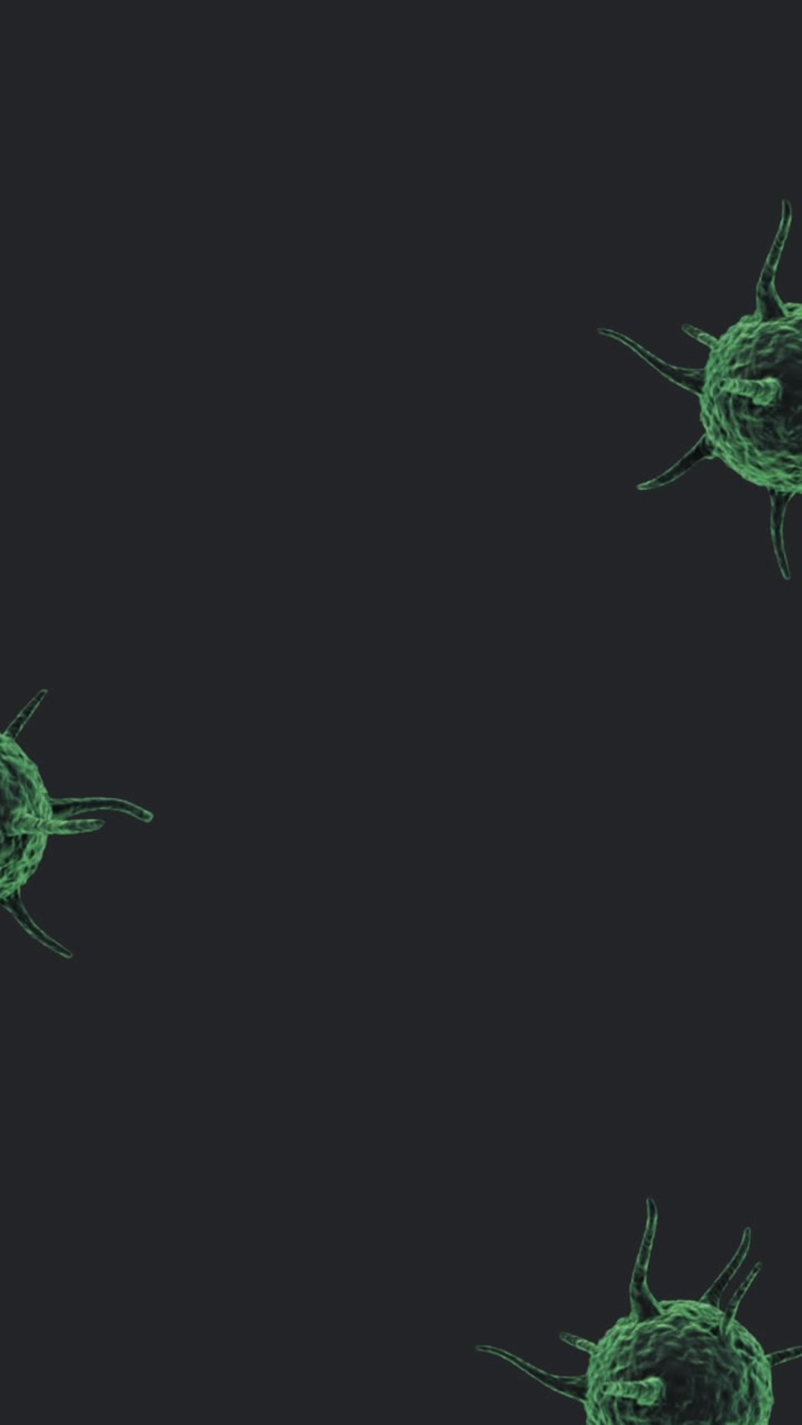 Animation de cellules virales sur des icônes scolaires