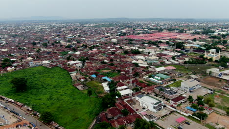 gwagwalada city in the federal capital territory of nigeria - panoramic aerial view
