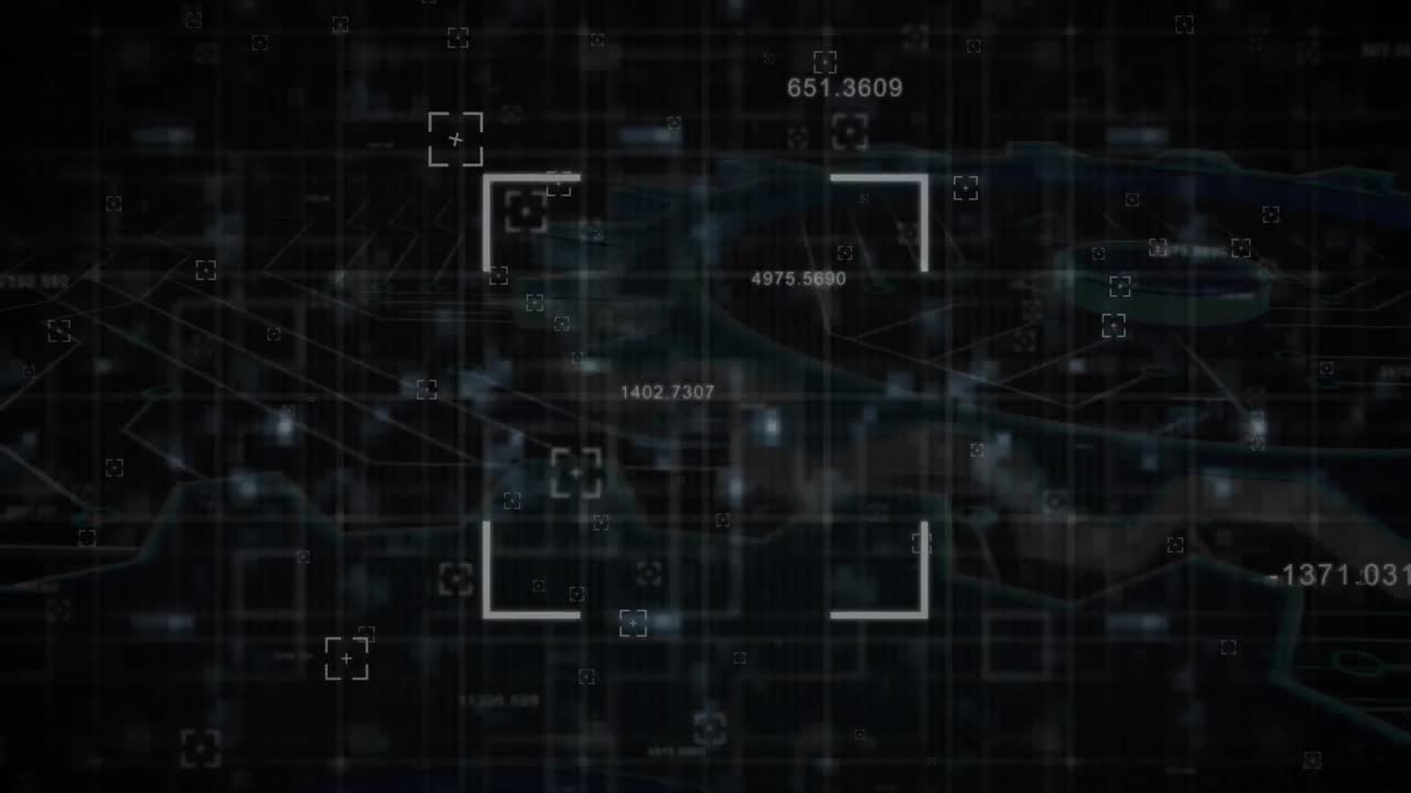 Animation of data processing over shapes