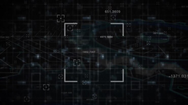 Animation of data processing over shapes