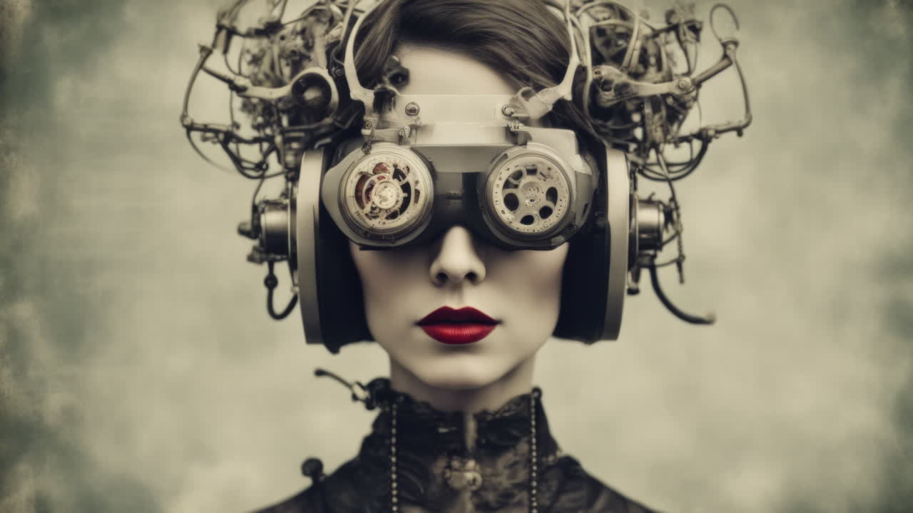 tecnologia femminile con cuffie vr in fatto con ai