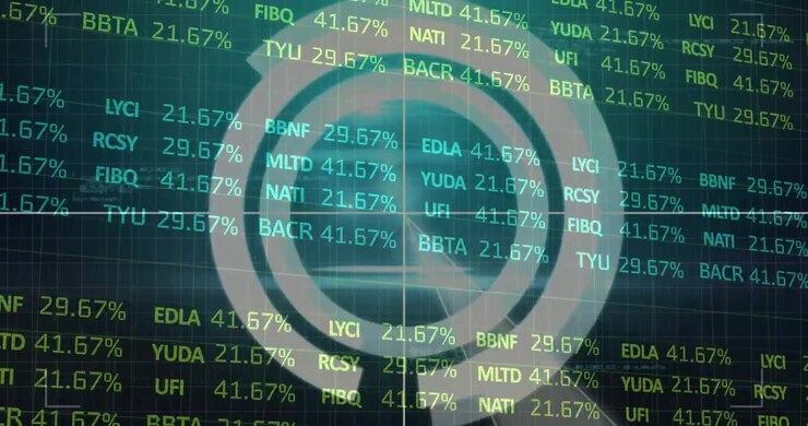 Matrix loading starting concentric HUD rotating rings updating values visualizing data trends