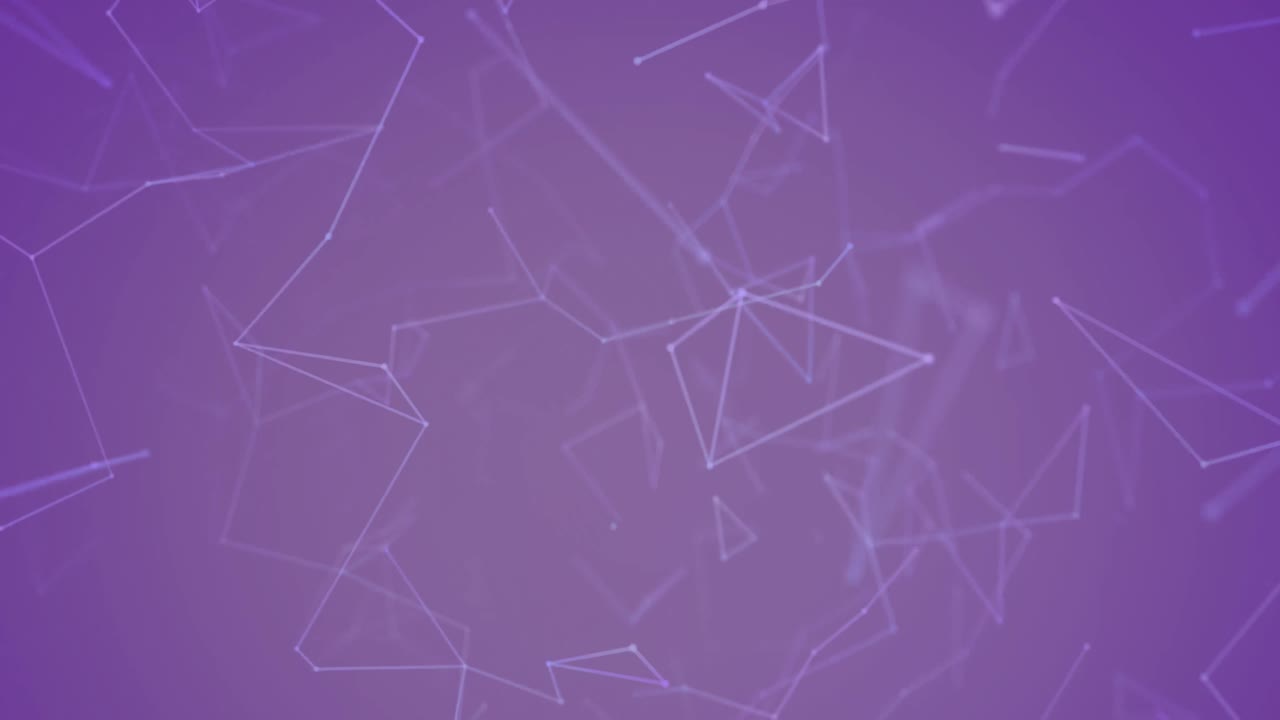 animación de la red de conexiones de plexo sobre un fondo púrpura