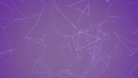animación de la red de conexiones de plexo sobre un fondo púrpura