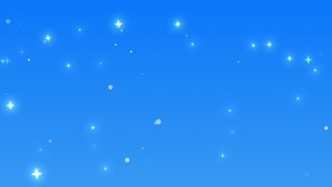 Blue Sky with Sparkling Stars