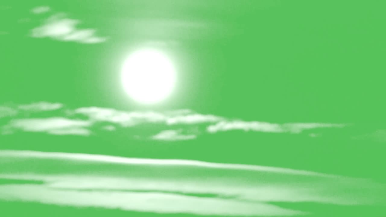 rotación de la pantalla de la luna verde. nubes en movimiento en la superficie de la luna. renderización 3d realista de la luna y las estrellas.