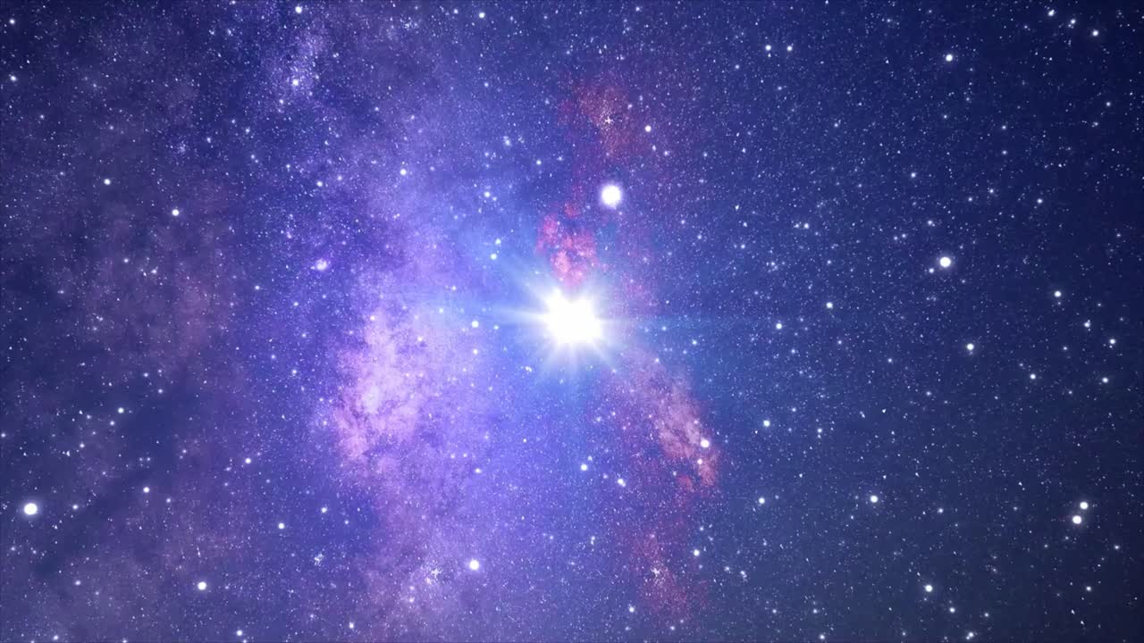 Bright Star Shining in a Colorful Nebula Galaxy