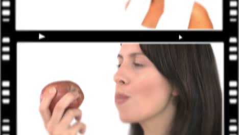montaje de mujeres que representan estilos de vida saludables