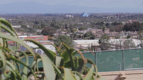 long beach, california suburbs with pyramid