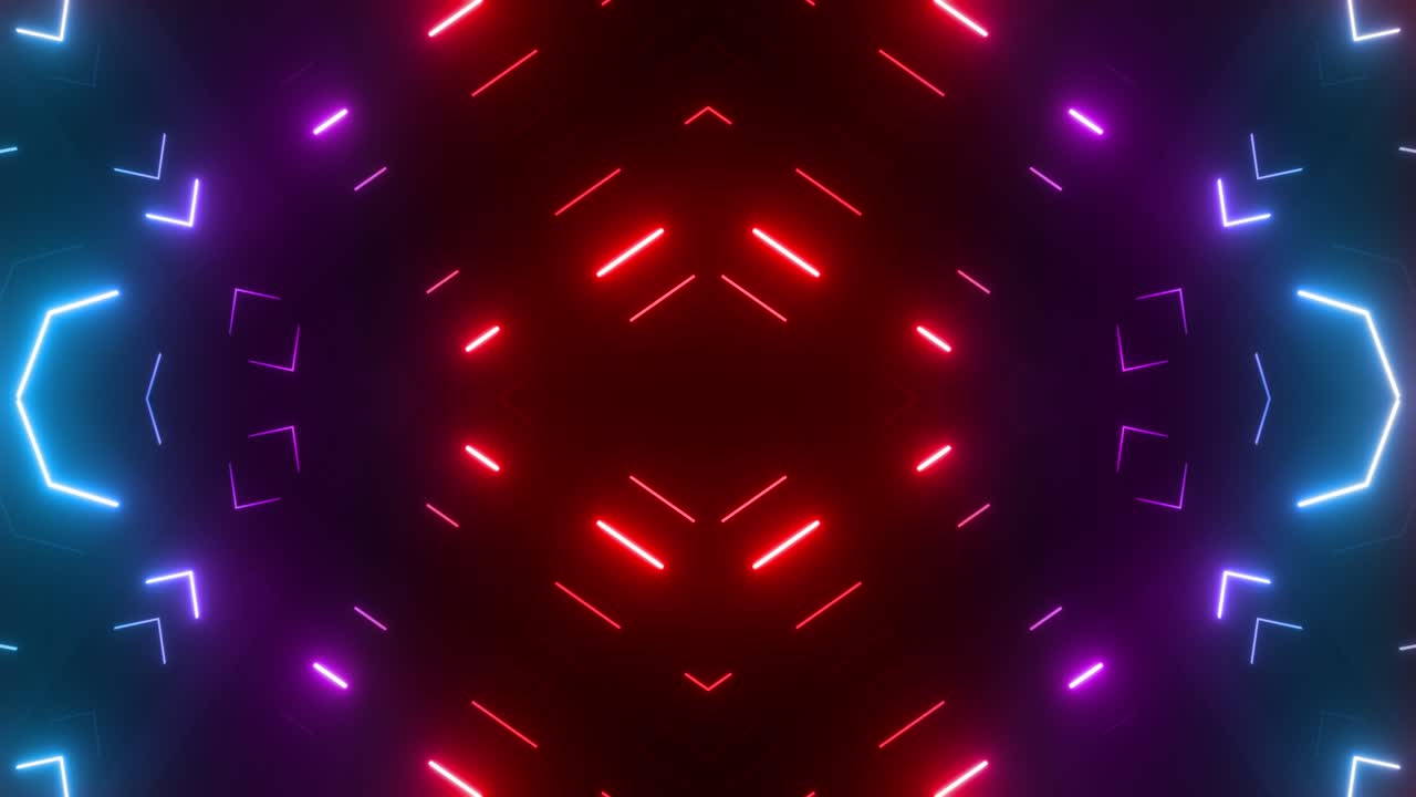 Disegni geometrici al neon