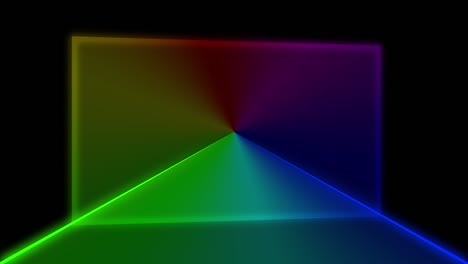 colorful geometric shape glow neon on dark background intro title for background using before title or for screen showing seamless looping movement.