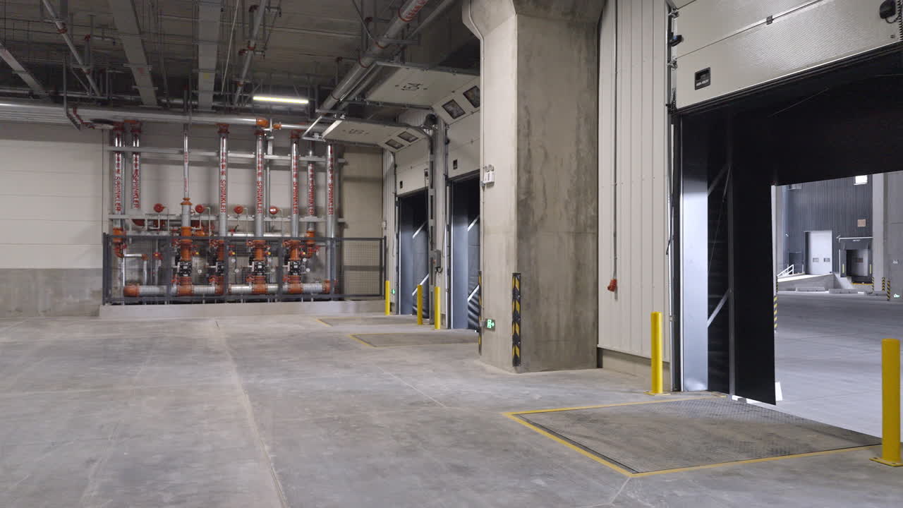 Interior of Distribution Warehouse and Loading Bays