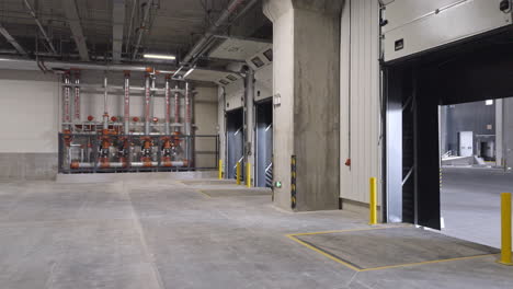 Interior of Distribution Warehouse and Loading Bays