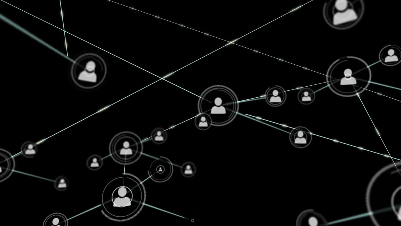 conectores que se mueven sobre un fondo negro