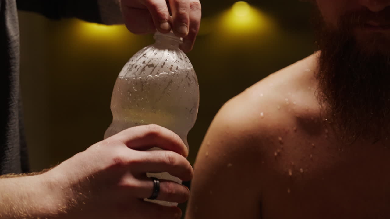 Athlete Hydrating After Workout