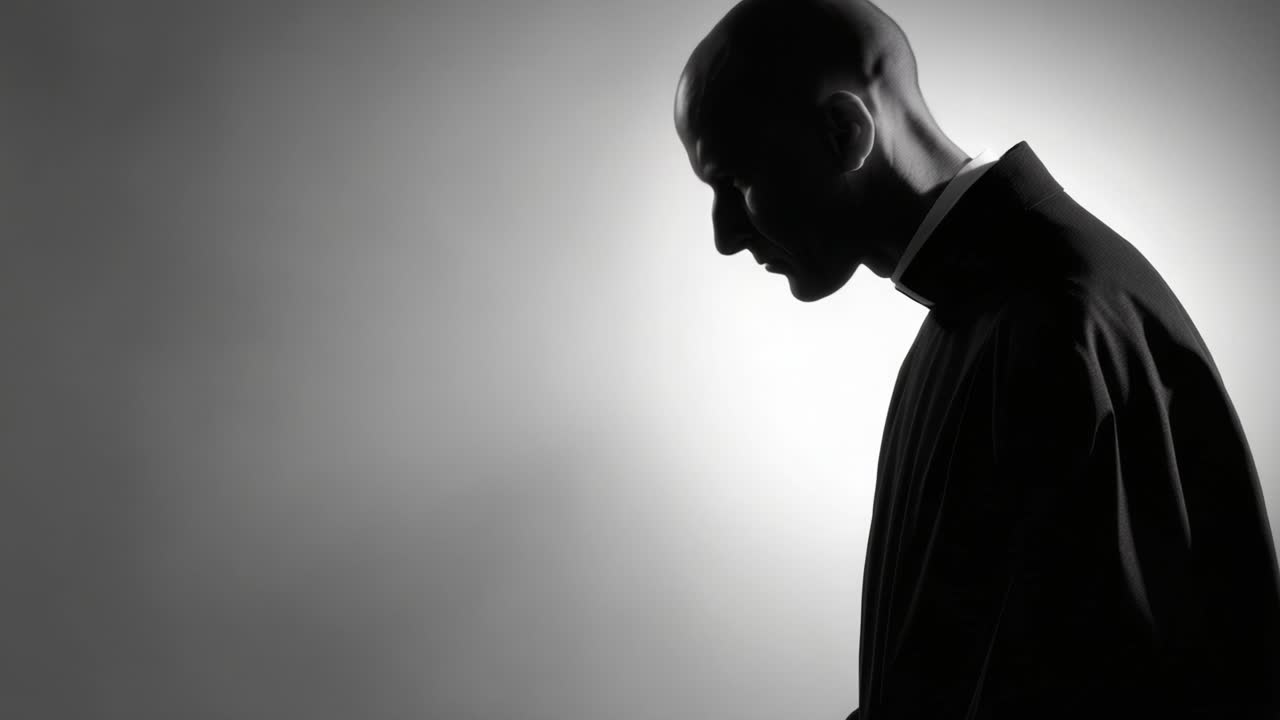 Contemplative Figure in Silhouette: A Profound Journey of Reflection and Introspection Captured in High-Contrast Lighting and Expressive Posture