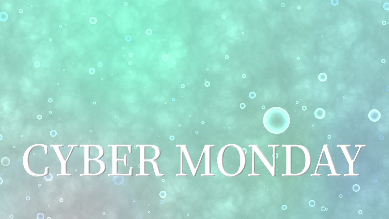 Cyber Monday sale event text animation motion graphics