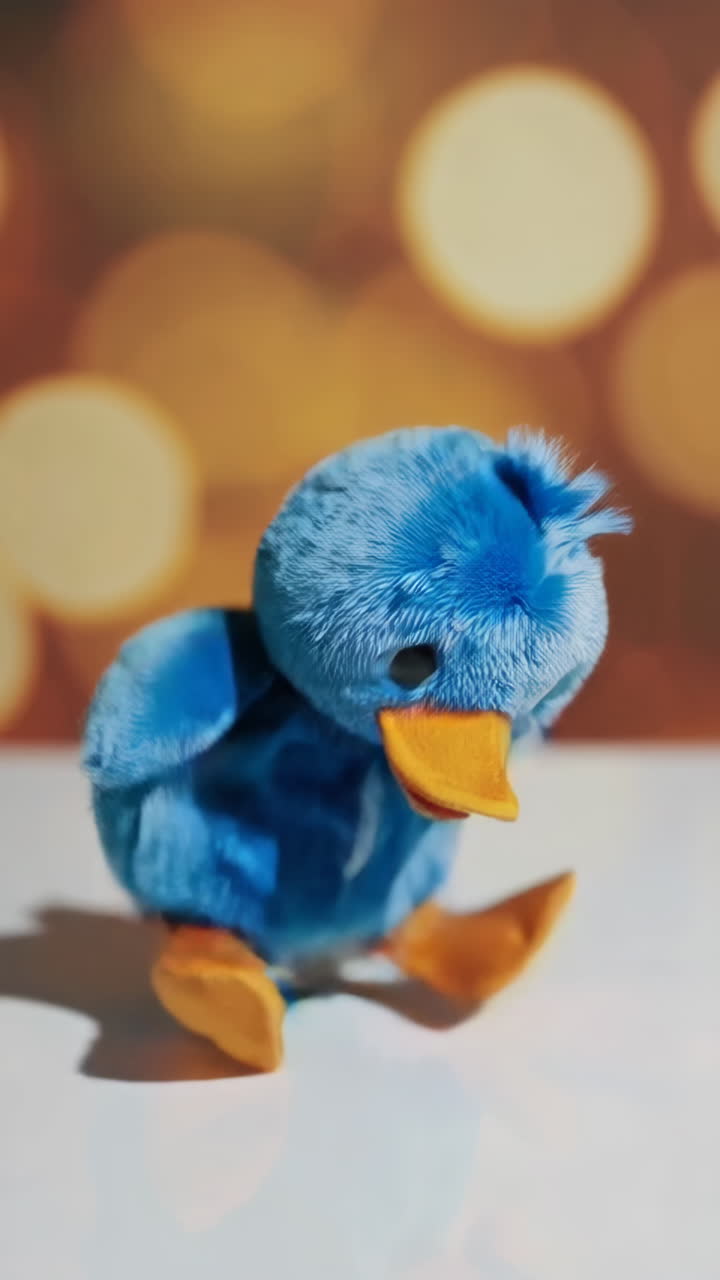 Blue Plush Duck Toy
