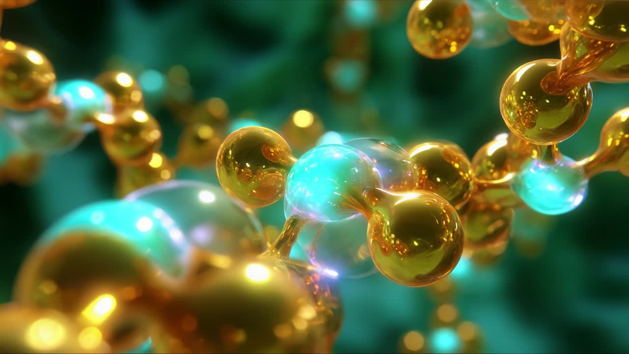 A Vibrant Exploration of Abstract Molecules: A Stunning Visual Journey Through Colorful and Dynamic Spheres Connects Us to the Microscopic World of Chemistry and Molecular Structures