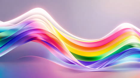 vibrant abstract rainbow waves