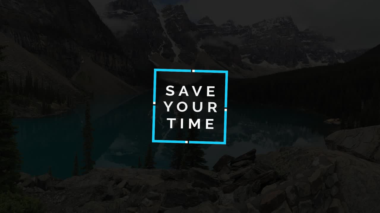 Minimalist Typography on a Majestic Mountain Lake Landscape