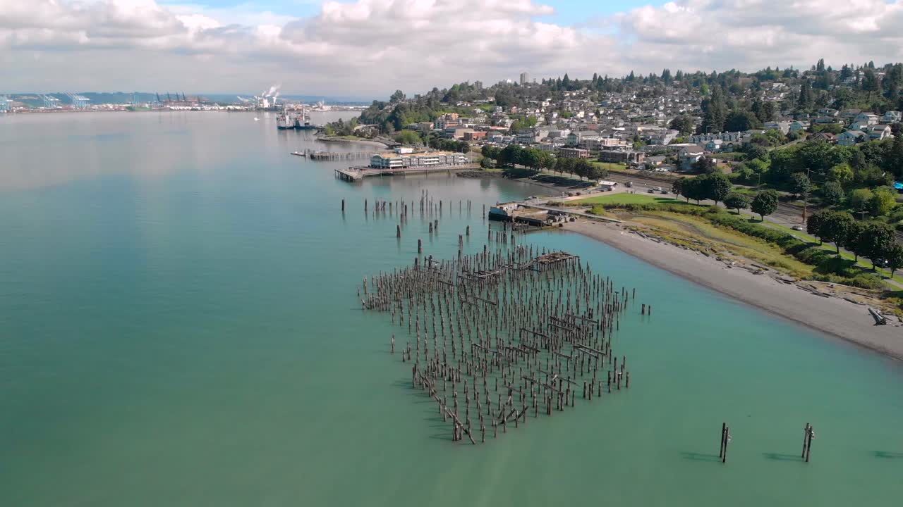 vista general a ojo de pájaro de los restos del molino de dickman