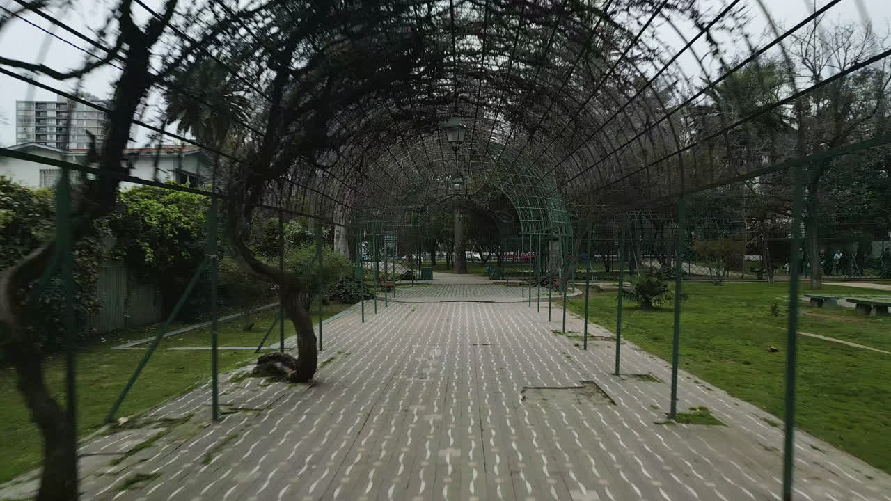 산티아고 칠레 공원 돌리 백 드론 보기