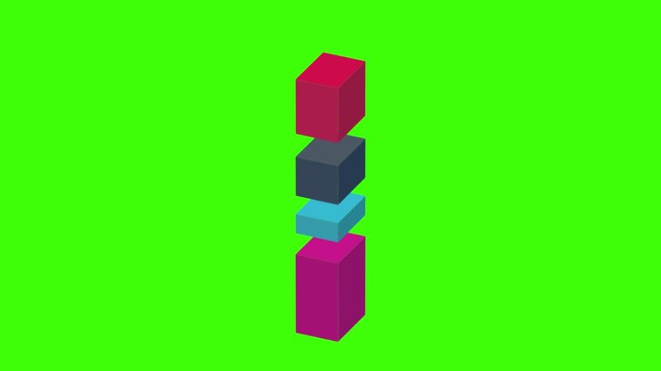 animation of an infographic icon on a green screen background