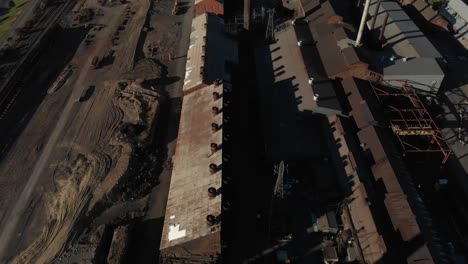 rusty old smokestack industry steel mill in pueblo, colorado, usa