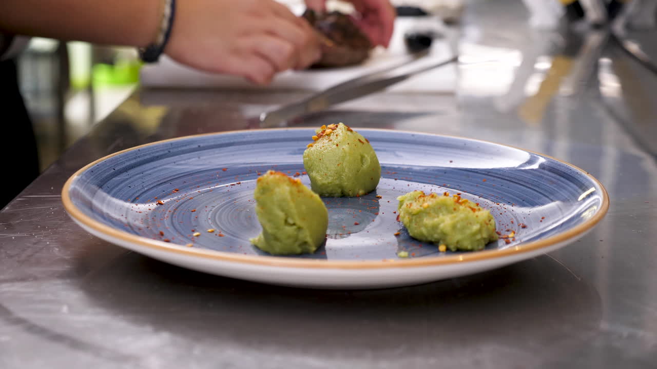 Steak with Green Puree