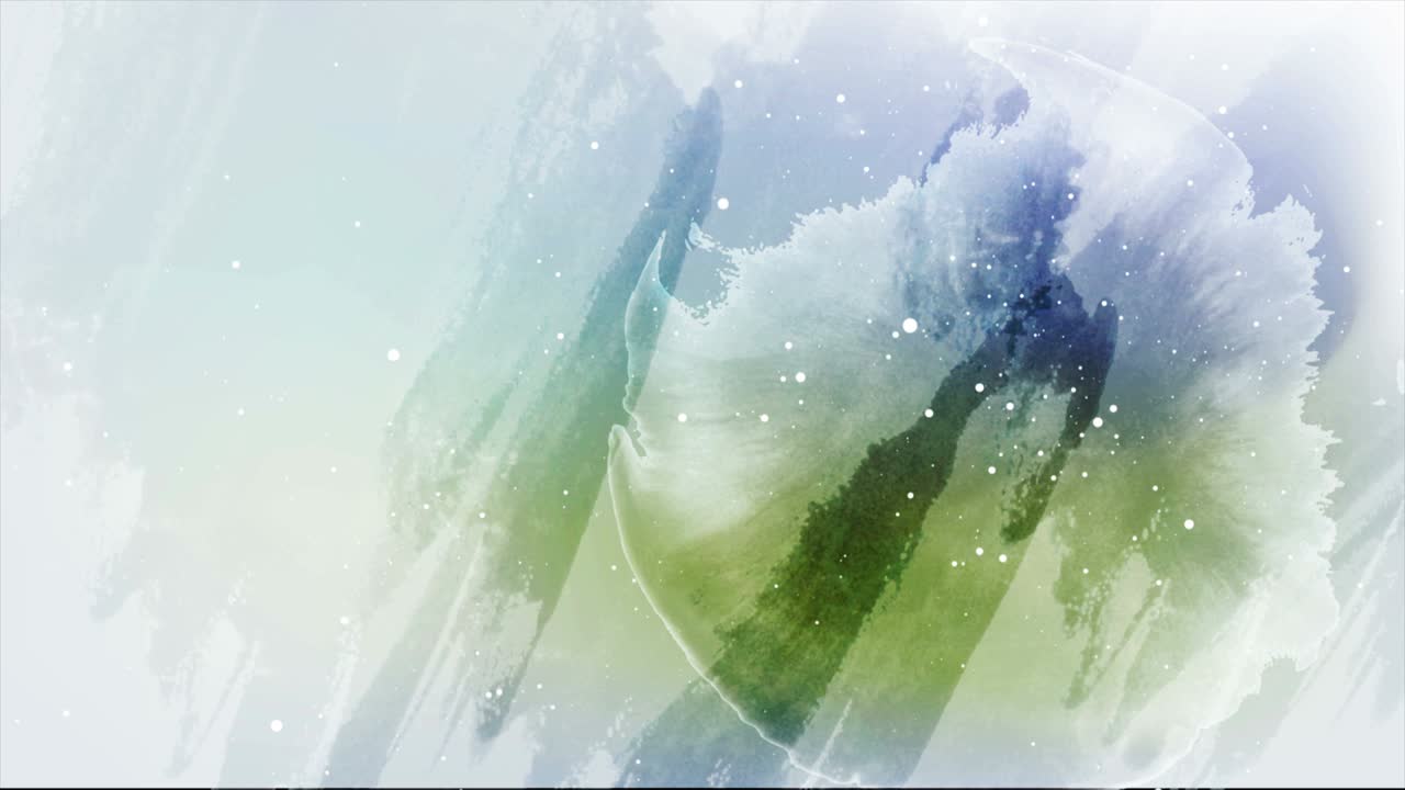 그런지 수채화 블로트 추상적인 녹색 파란색 모션 배경