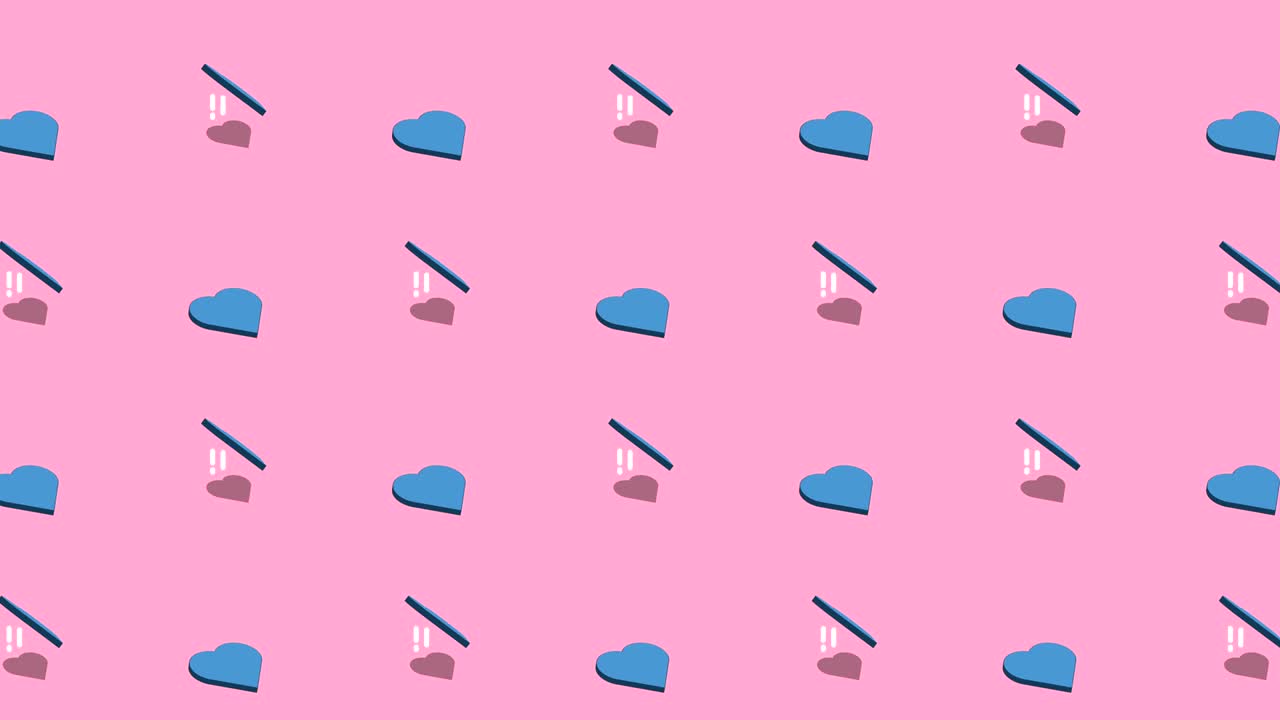 회전 심장 평평한 아이콘 배경