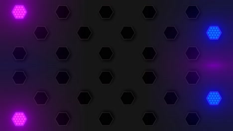 abstract hexagon pattern with neon lights