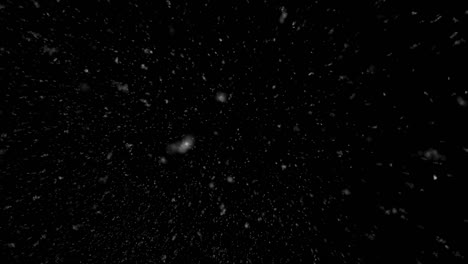 winter snow, falling snow isolated on black background