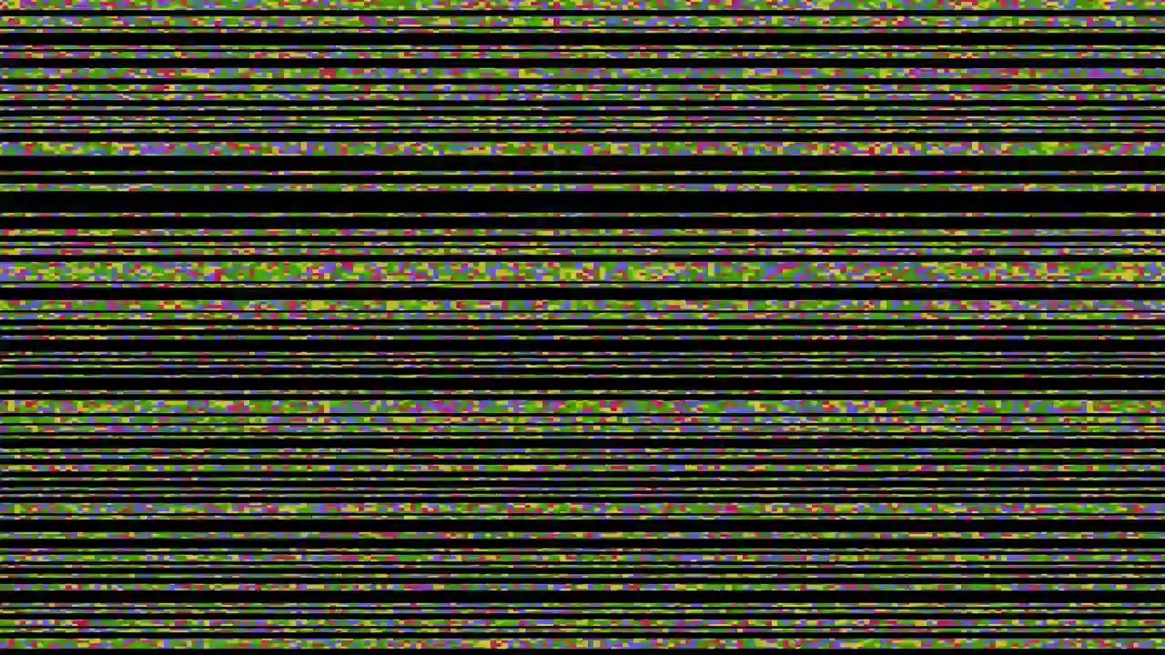 Digital Glitch Effect with Horizontal Noise Lines