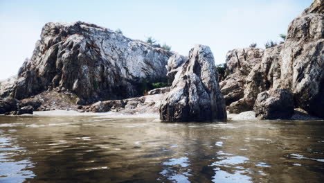 Landscape-of-Ocean-and-rocky-cliff